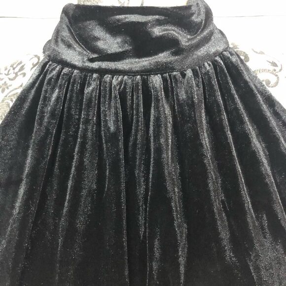 French Connection Velvet Aurore High Neck Sleeveless Swing Top Black S - Picture 5 of 10